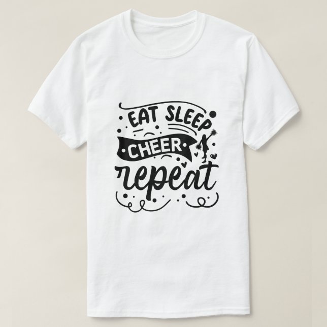 Camiseta Comer Dormir Alegrarse Repetir (Diseño del anverso)