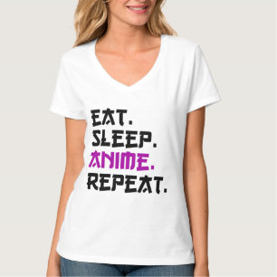 Camiseta Comer Dormir Anime Repetir