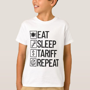 Camiseta Comer Dormir Arancel Repetir Divertido Trump Aranc