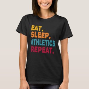 Camiseta Comer Dormir Atletismo Repetir Chicos Hombres Muje