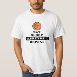 Camiseta Comer, dormir, baloncesto, comer