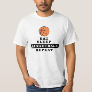 Camiseta Comer, dormir, baloncesto, comer