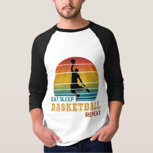 Camiseta Comer Dormir Baloncesto Repetir 