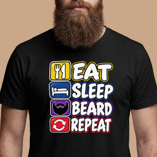 Camiseta Comer Dormir Barba Repetir
