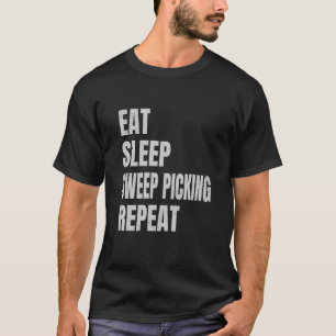 Camiseta Comer Dormir Barrer Recogiendo Repetir Guitarrista
