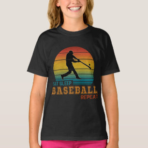 Camiseta Comer Dormir Béisbol Repetir