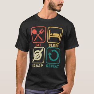Camiseta Comer Dormir Braap Repetir Flotar Una Rueda Patine
