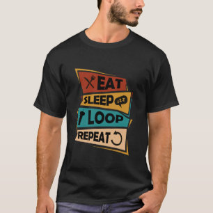 Camiseta comer dormir bucle repetir Juguete de cuerda volad