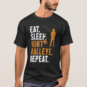 Camiseta Comer Dormir Cazar Lucioperca Repetir Cebos Lucio 