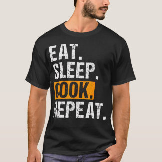 Camiseta Comer Dormir Cocinar Repetir Amante de la Cocina p