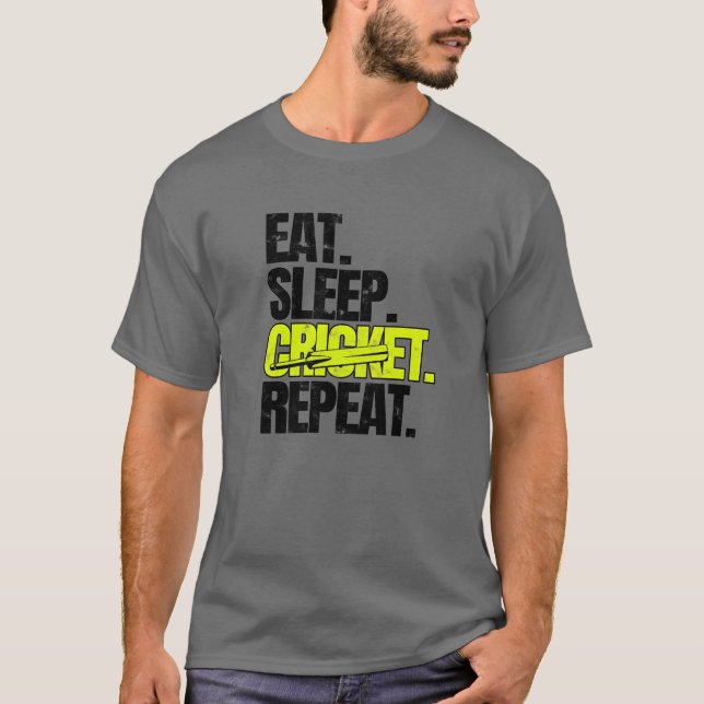 Camiseta COMER DORMIR CRICKET REPETIR Deportes (Anverso)
