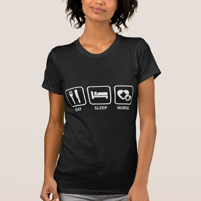 Camiseta Comer Dormir Cuidar (Anverso)