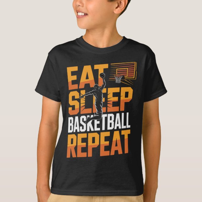 Camiseta Comer Dormir Dibujar Repetir  (Anverso)