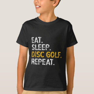 Camiseta Comer Dormir Disc Golf Repetir Jugador de Disc Gol