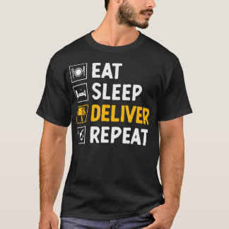 Camiseta Comer Dormir Entregar Repetir Trabajador Postal Ca