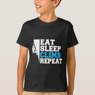 Camiseta Comer Dormir Escalar Repetir Escalador De Rocas De
