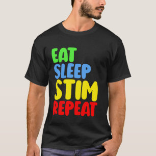 Camiseta Comer Dormir Estímulo Repetir  Orgullo Espectro Ni