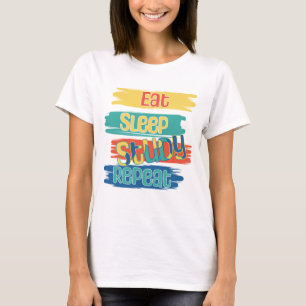 Camiseta Comer Dormir Estudiar Repetir