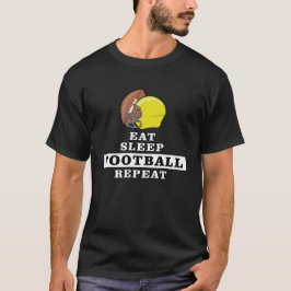 Camiseta Comer, dormir, fútbol, repetir