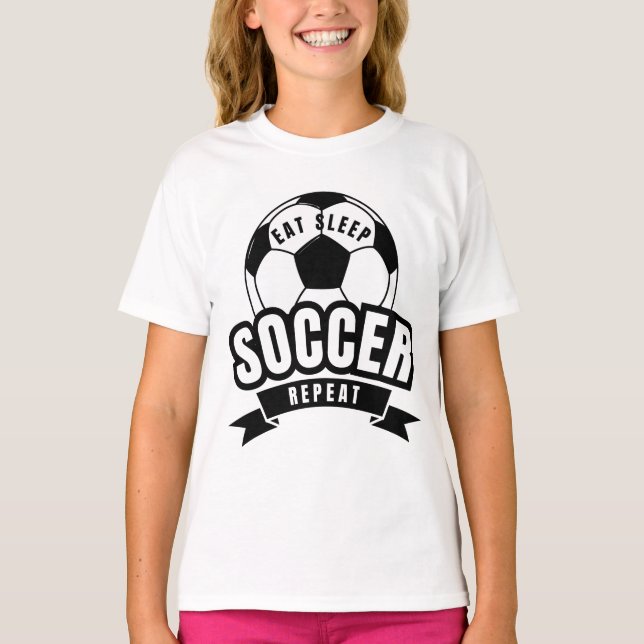 Camiseta comer dormir fútbol repetir  (Anverso)
