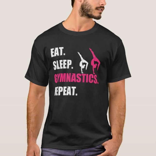 Camiseta Comer Dormir Gimnasia Repetir (Anverso)