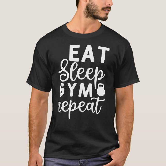 Camiseta  Comer Dormir Gimnasio Repetir (Anverso)