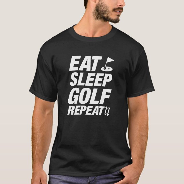 Camiseta Comer Dormir Golf Repetir (Anverso)