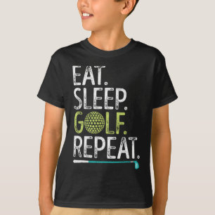 Camiseta Comer Dormir Golf Repetir Golfista Divertido Hombr