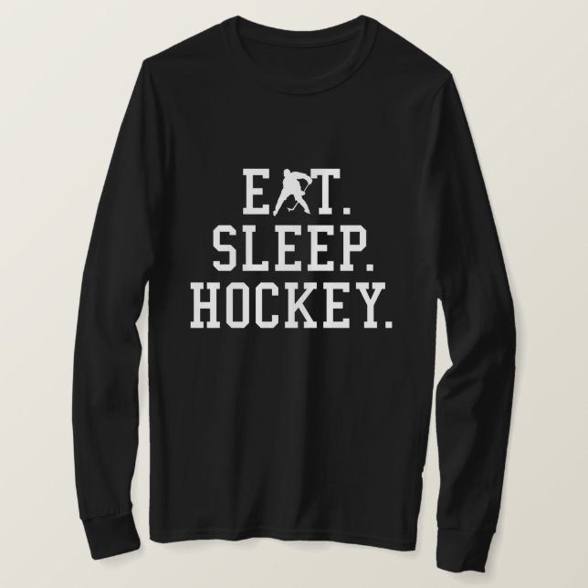 Camiseta Comer Dormir Hockey (Anverso del diseño)