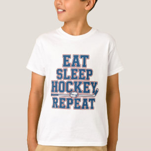 Camiseta Comer Dormir Hockey Repetir Hockey Sobre Hielo Par