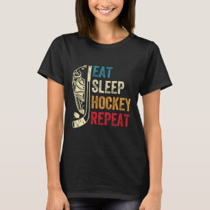 Camiseta Comer Dormir Hockey Repetir Niños Adulto Hockey so