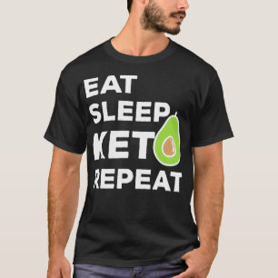 Camiseta Comer Dormir Keto Dieta Repetir Hombres Mujeres Ag