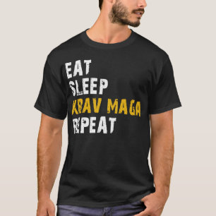Camiseta comer dormir krav maga repetir