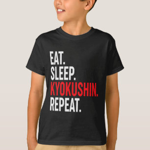 Camiseta Comer Dormir Kyokushin Repetir Karate Japonés Kung