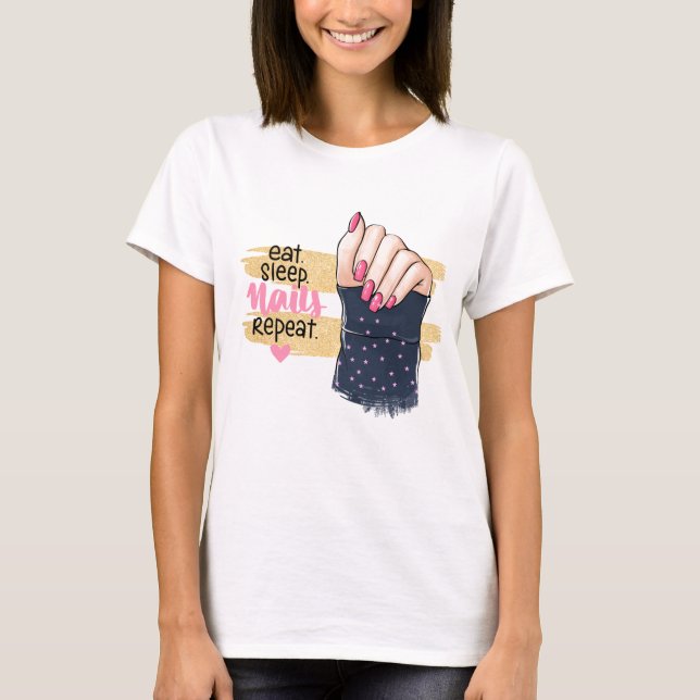 CAMISETA COMER, DORMIR, LÁMINAS, REPETIR (Anverso)