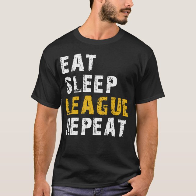 Camiseta comer dormir liga (Anverso)
