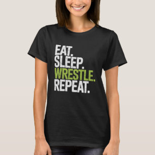 Camiseta Comer Dormir Luchar Repetir Luchador de Wrestling