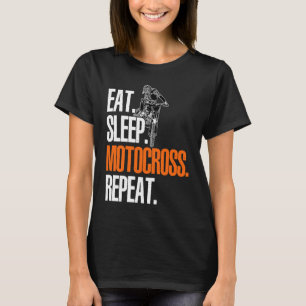 Camiseta Comer Dormir Motocross Repetir Moto Dirt Bker En