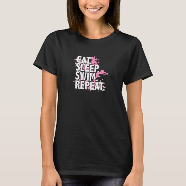 Camiseta Comer Dormir Nadar Repetir (Anverso)