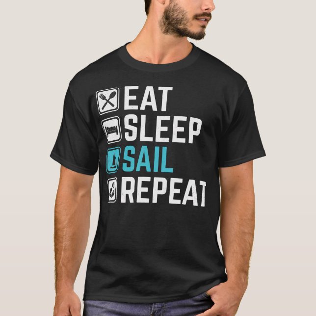 Camiseta Comer Dormir Navegar (Anverso)