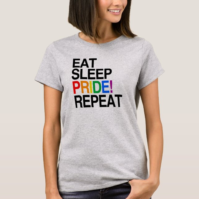 Camiseta Comer Dormir Orgullo Repetir (Anverso)