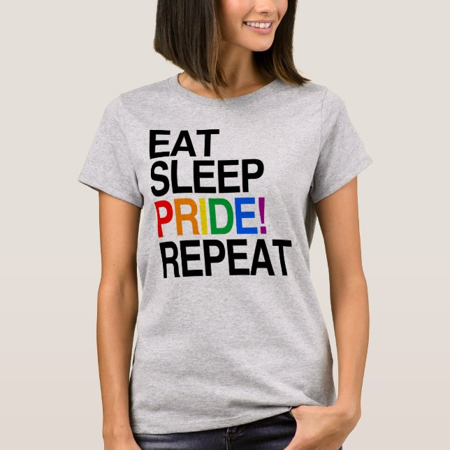 Camiseta Comer Dormir Orgullo Repetir (Anverso)
