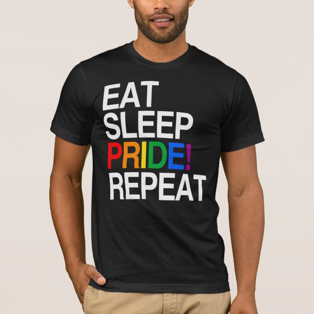 Camiseta Comer Dormir Orgullo Repetir (Anverso)