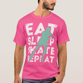 Camiseta Comer Dormir Patinar Repetir Patines en Línea Pati