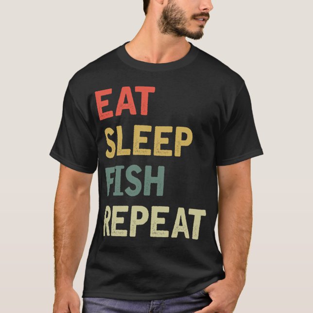 Camiseta Comer dormir pescado repetir (Anverso)