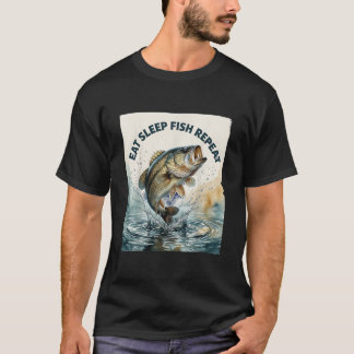 Camiseta Comer Dormir Pescar Repetir