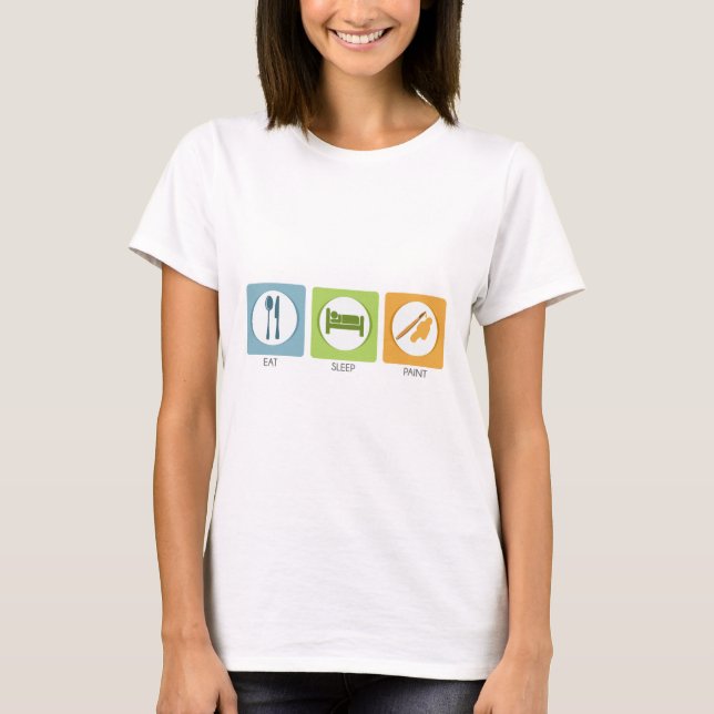 Camiseta Comer Dormir Pintar (Anverso)