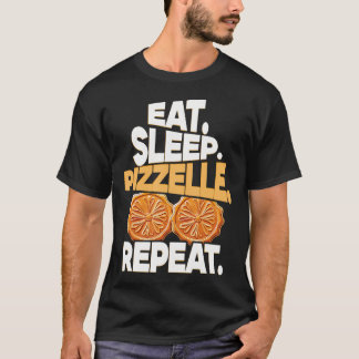 Camiseta Comer Dormir Pizzelle Repetir Galleta de Waffle It