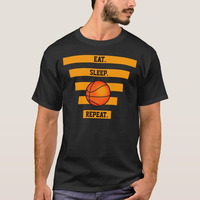 Camiseta Comer.Dormir. 🏀.Repetir. Amante de baloncesto (Anverso)