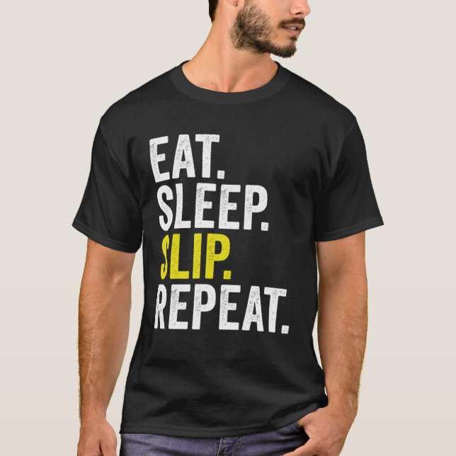 Camiseta Comer Dormir Resbalar Repetir Cricket (Anverso)